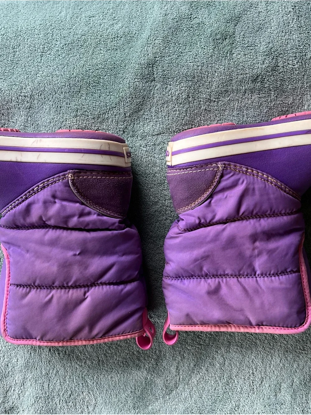 CROCS Kids Purple with Pink Trim Snow Boot